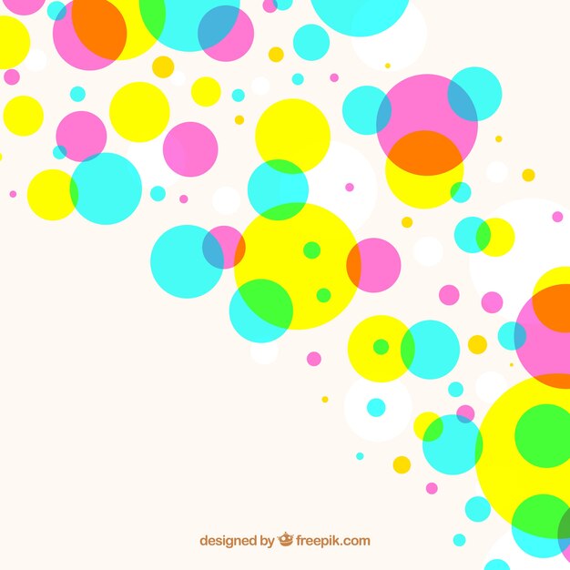 Fondo colorido con muchos circulos