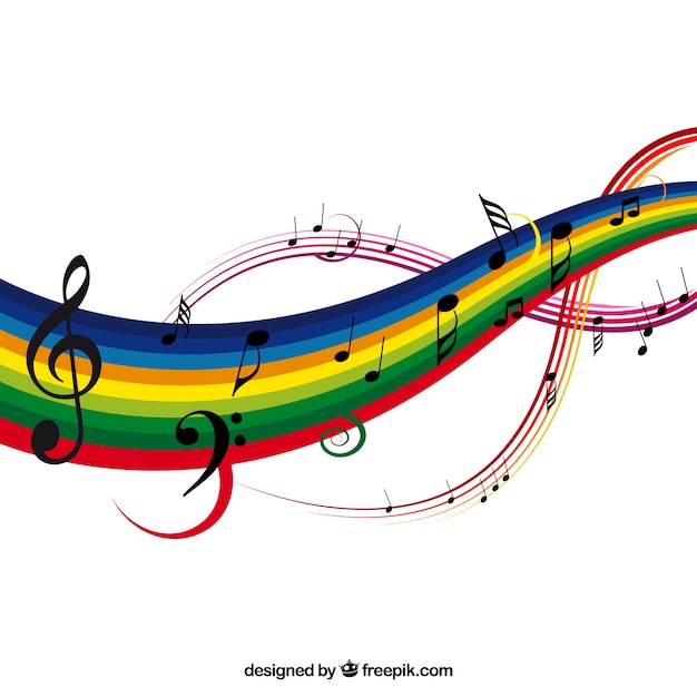 Fondo colorido musical ilustración vectorial