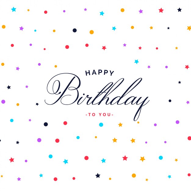 Fondo colorido patrón de feliz cumpleaños