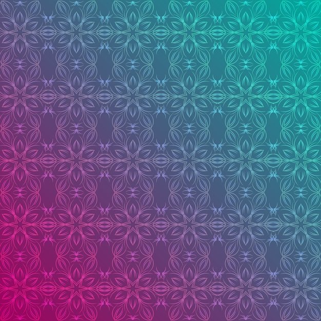 Vector gratuito fondo colorido con patrón de mandala