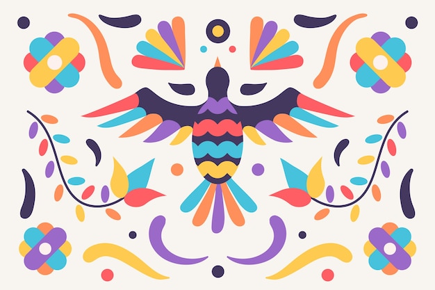 Fondo colorido plano mexicano