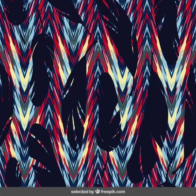 Fondo colorido con plumas