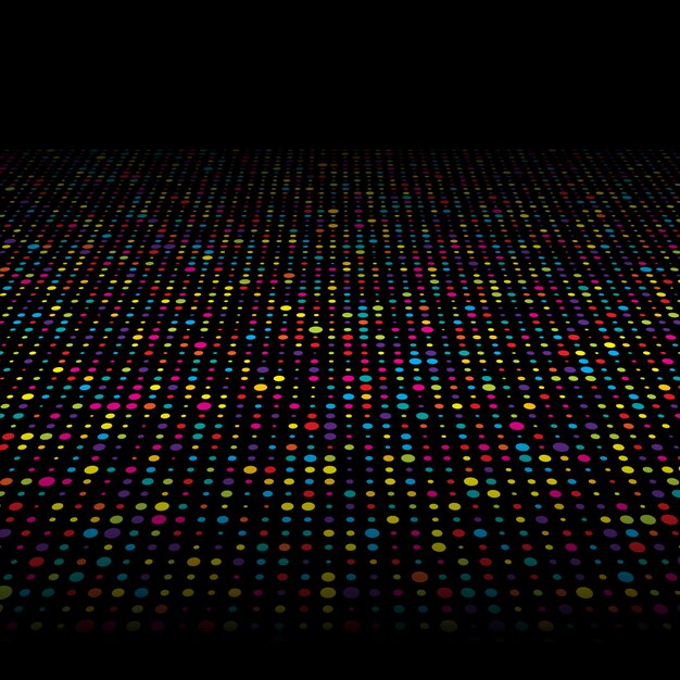 Fondo colorido de puntos techno
