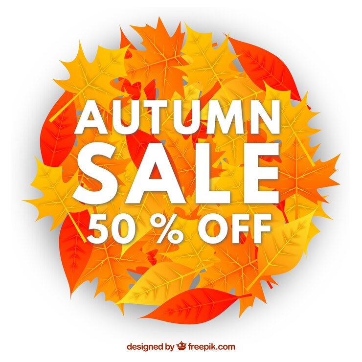 Vector gratuito fondo colorido de rebajas de otoño