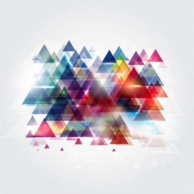 Fondo colorido triangular