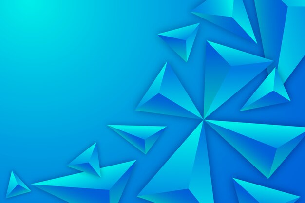 Fondo colorido con triángulos en 3D