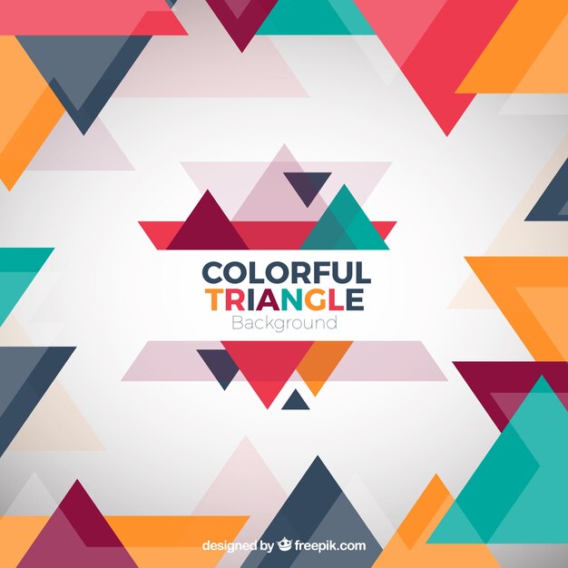 Fondo colorido con triángulos
