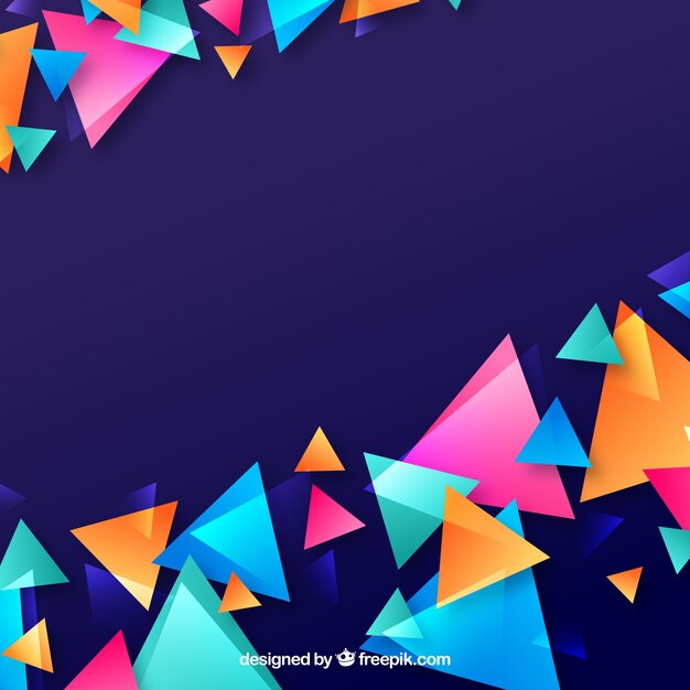 Fondo colorido con triángulos