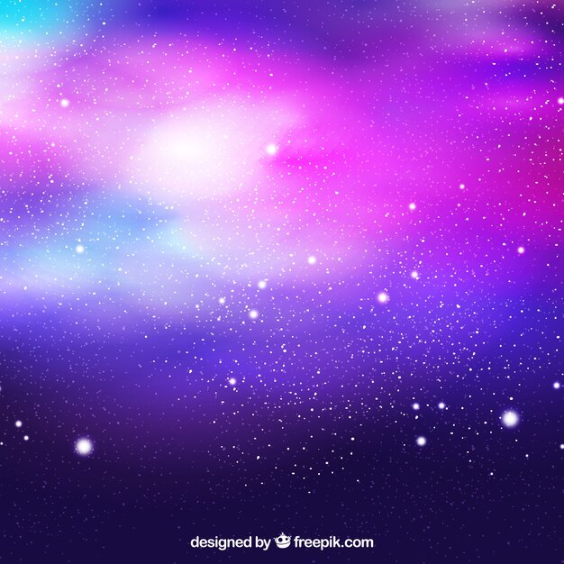 Fondo colorido de universo con estrellas