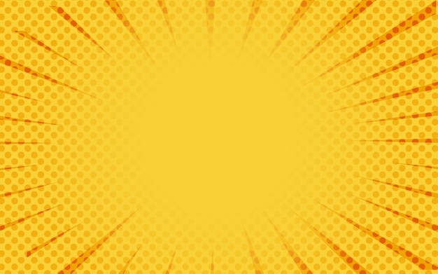 Fondo cómico amarillo Ilustración de vector retro