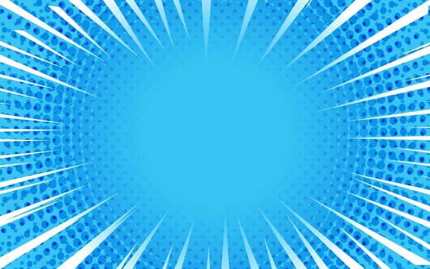 Fondo cómico azul Ilustración de vector retro