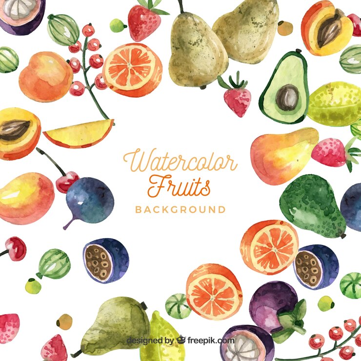 Vector gratuito fondo de comida de acuarela