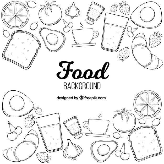 El fondo con una comida deliciosa