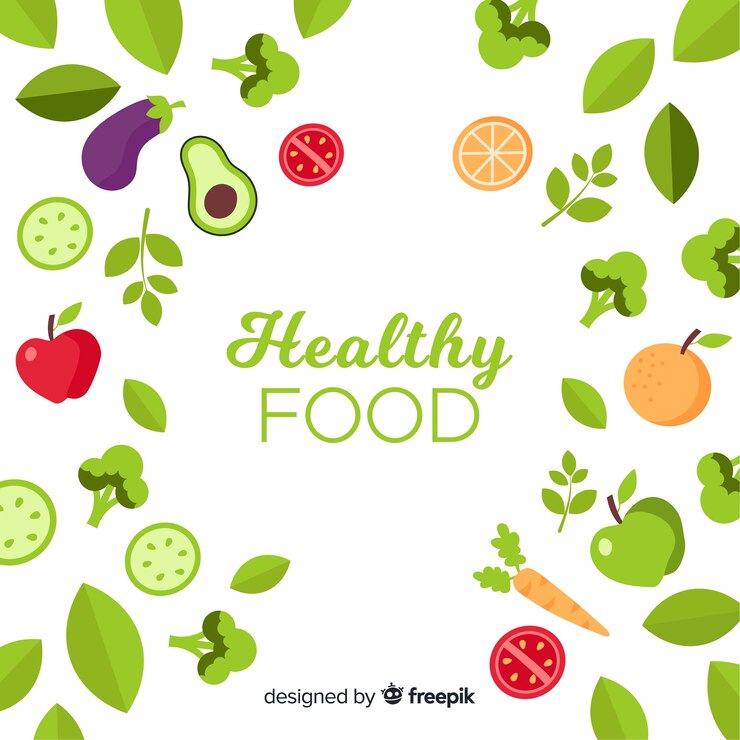 Vector gratuito fondo de comida en diseño plano