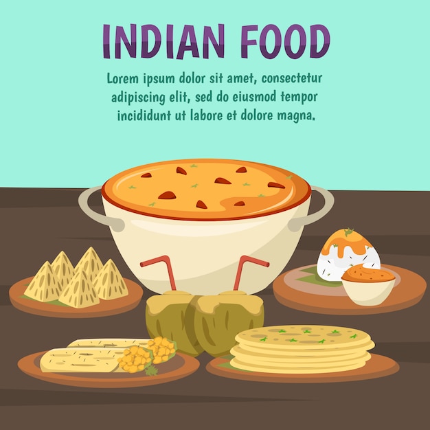 Fondo de comida india