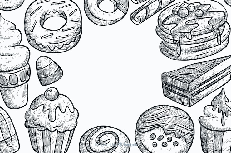 Vector gratuito fondo de comida rápida dibujado a mano