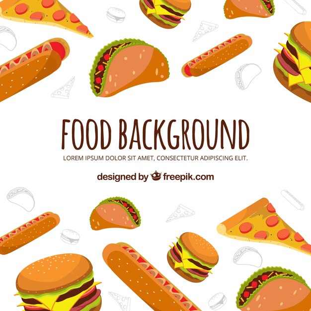 Fondo de comida rápida
