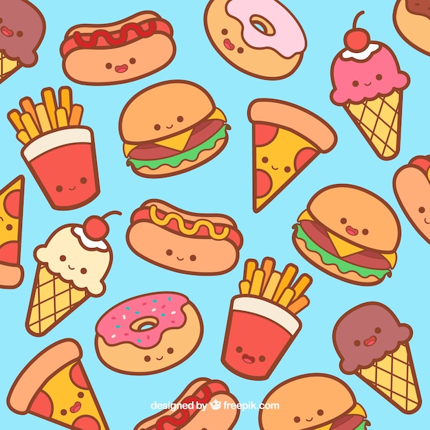 Vector gratuito fondo de comida rápida