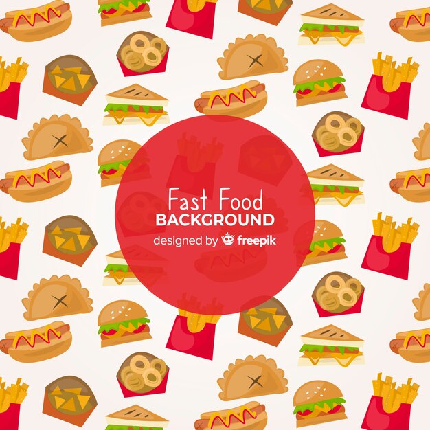Fondo con comida rápida