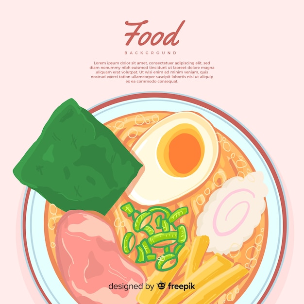 Vector gratuito fondo de comida realista