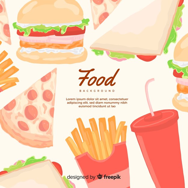 Fondo de comida realista