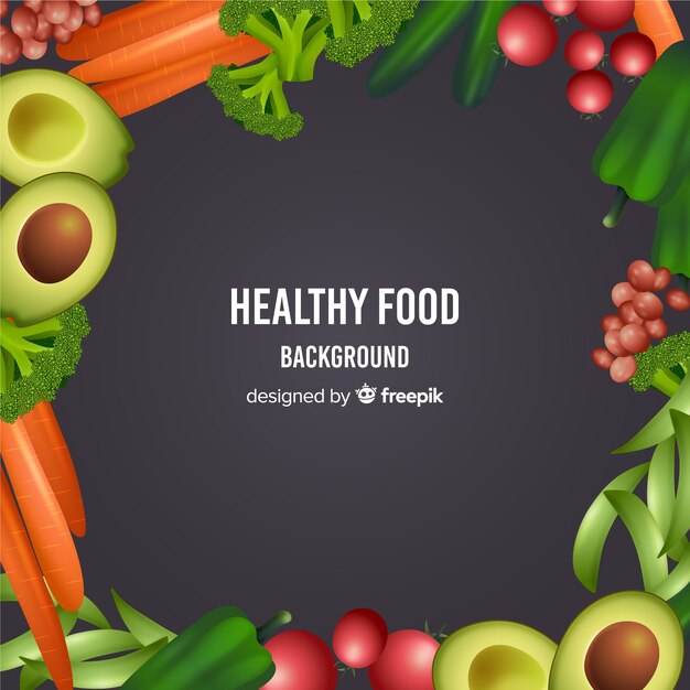 Fondo de comida saludable realistic