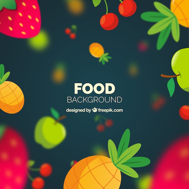 Vector gratuito fondo de comida sana con diseño plano