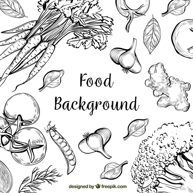 Fondo de comida con vegetales
