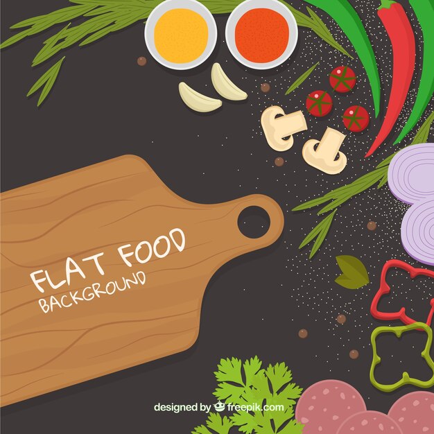 Fondo de comida con vegetales