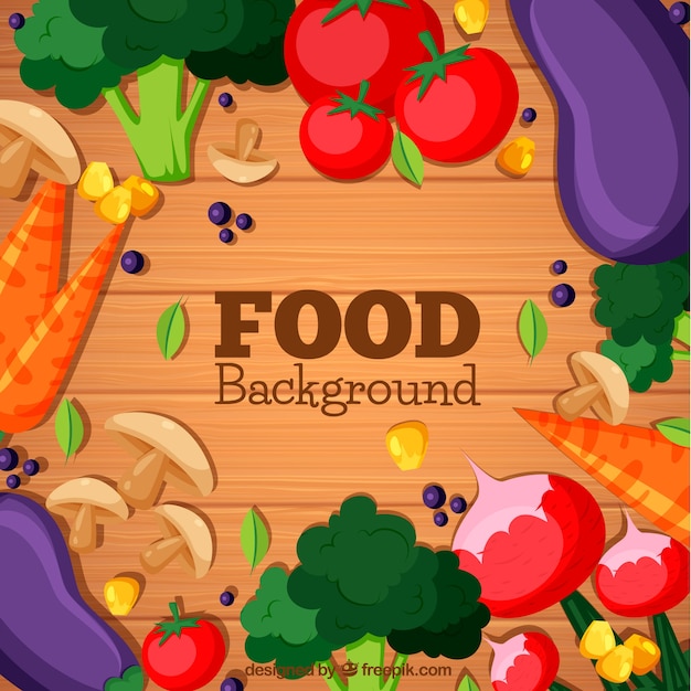 Fondo de comida con vegetales