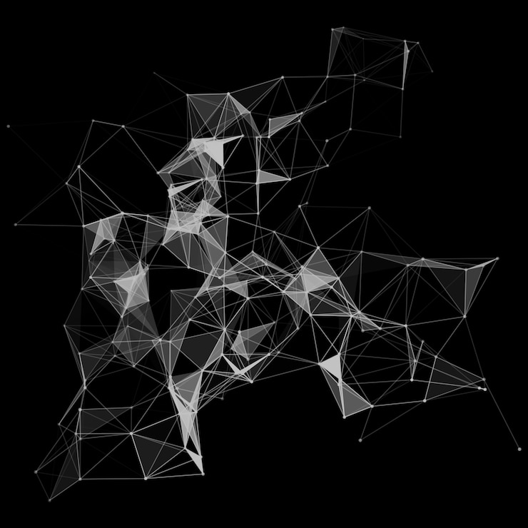 Vector gratuito fondo de comunicaciones de red con un moderno diseño de plexo