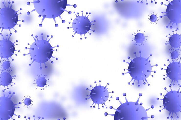Vector gratuito fondo de concepto biológico de bacterias
