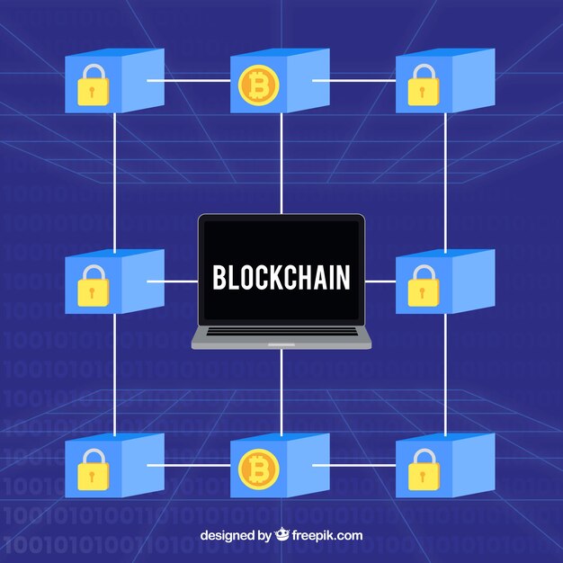 Fondo de concepto de cadena de bloques