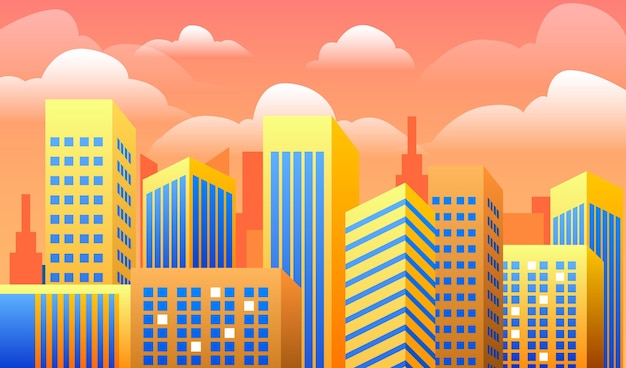 Vector gratuito fondo con concepto de ciudad urbana