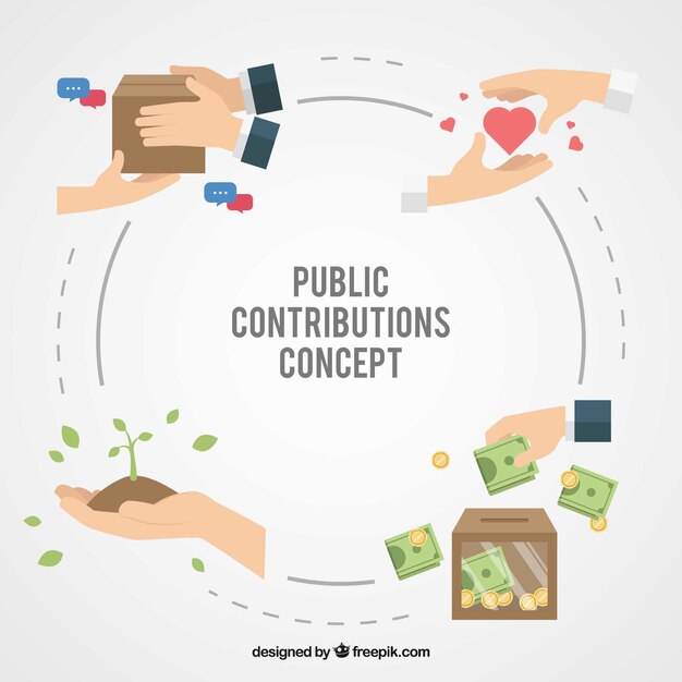 Fondo de concepto de colaboraciones públicas