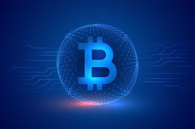 Fondo de concepto de criptomoneda digital blockchain de Bitcoin