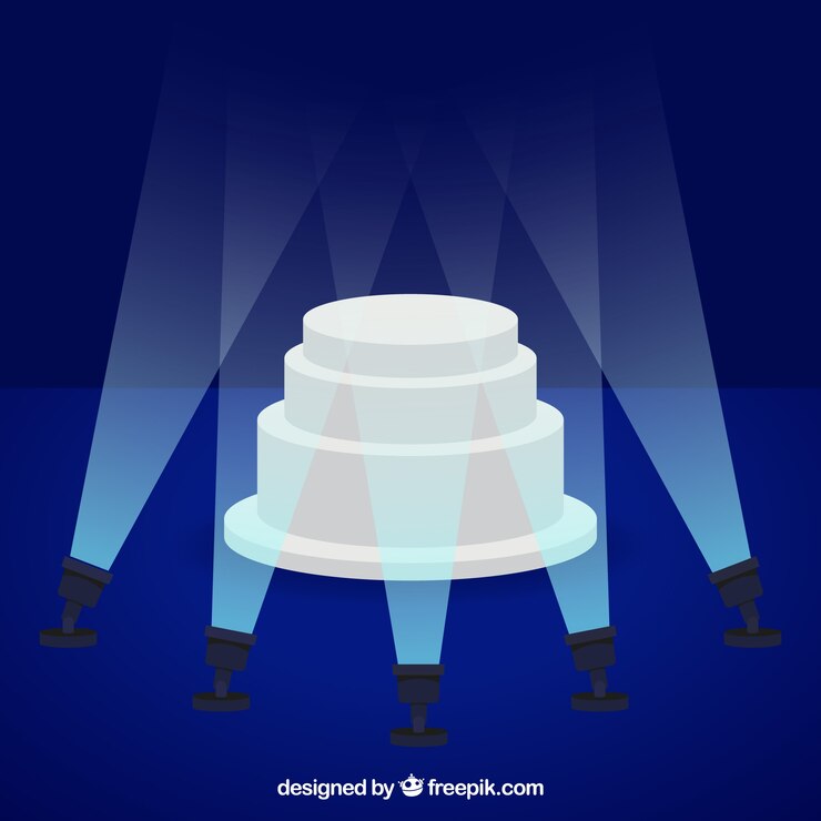 Vector gratuito fondo concepto escenario con luces