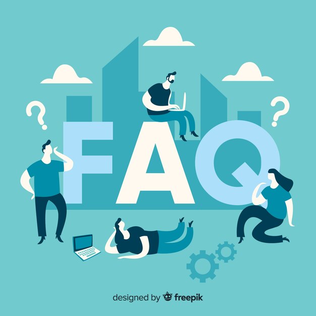 Fondo concepto faq plano