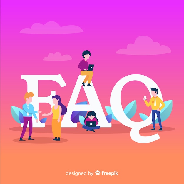 Vector gratuito fondo de concepto de faq