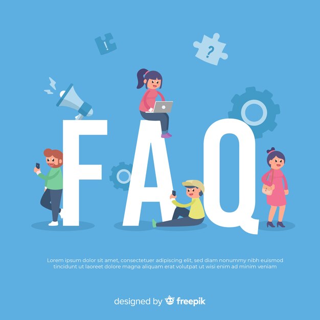 Fondo de concepto de faq