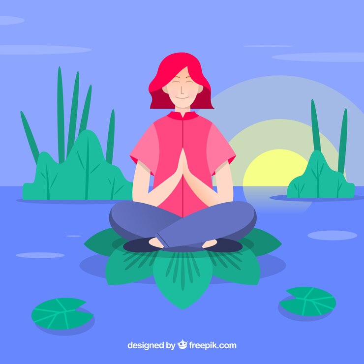 Vector gratuito fondo de concepto de meditación