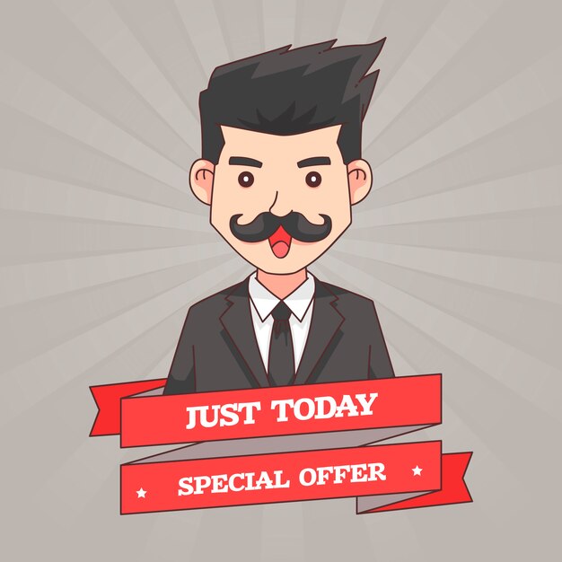 Fondo concepto movember con bigote