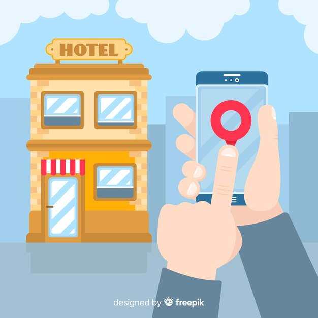 Fondo concepto reserva hotel