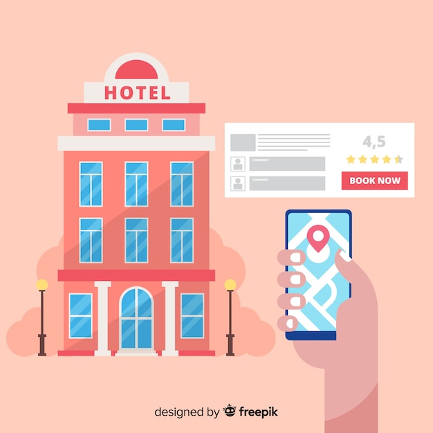 Fondo concepto reserva hotel