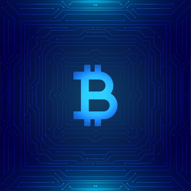 Fondo de concepto de tecnología bitcoin de criptomoneda