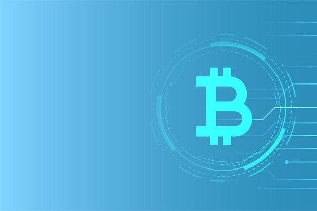 Fondo de concepto de tecnología de bitcoin de dinero virtual