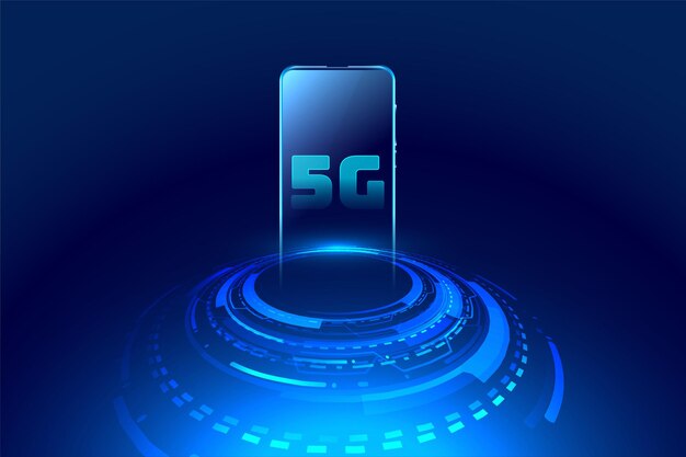 Fondo de concepto de tecnología móvil futurista