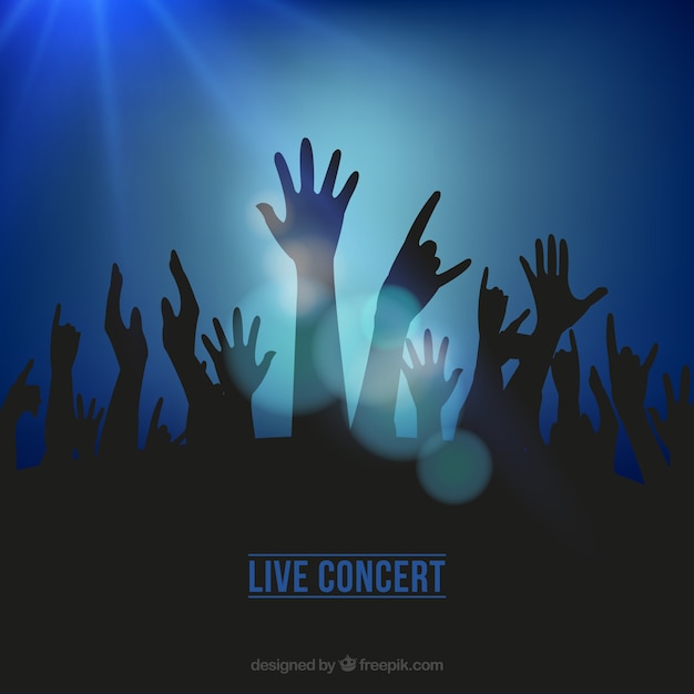 Vector gratuito fondo de concierto en vivo