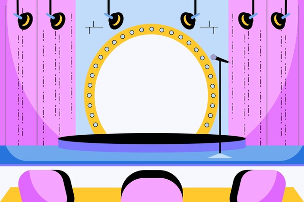 Fondo de concurso de talentos dibujado a mano