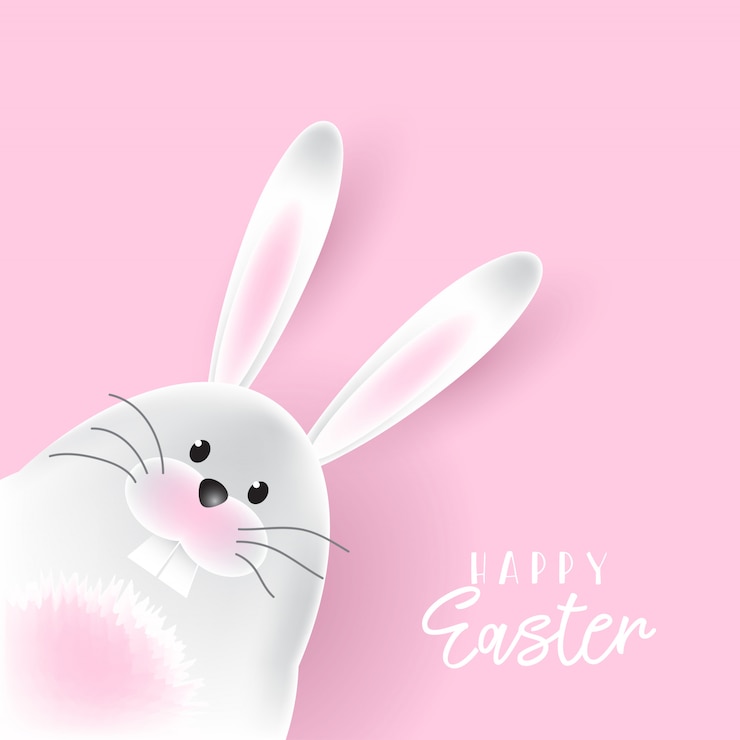 Vector gratuito fondo de conejito de pascua